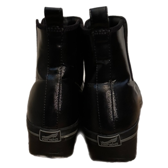 Dansko Women's Black Leather Vail Rain Boot SZ 39 US 8.5-9 - Picture 4 of 8